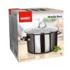 GARNEK EMALIOWANY 26cm 6L Z POKRYWĄ BANQUET METALLIC BLACK